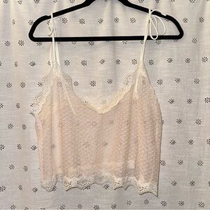 Baby Pink Lace Crop Top